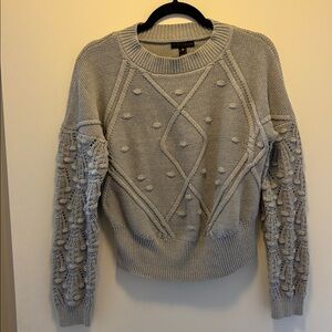 Aqua Baby Blue Textured Women's Sweater